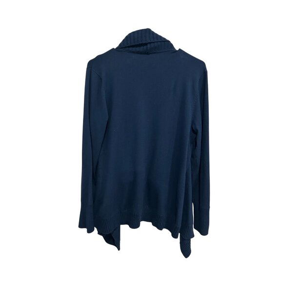 Inc International Concepts Shawl Cardigan Sweater Blue Sz Large Open Front Cozy - Picture 2 of 9